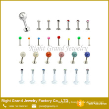 Stainless steel designs lip rings lip studs for body piercing jewelry